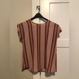 Red and white light weight ss shirt